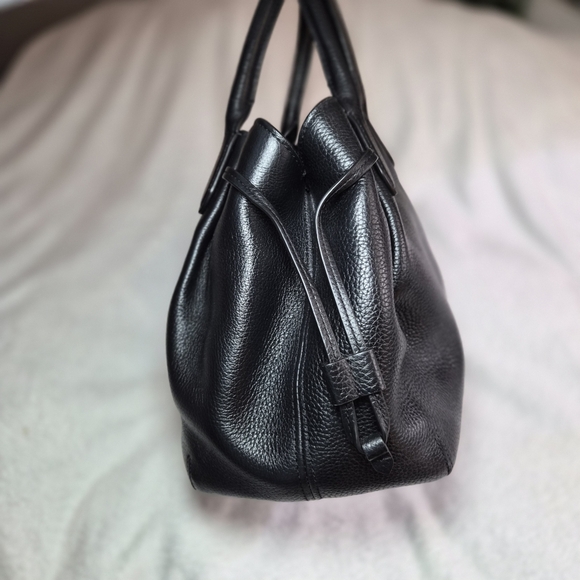 Kate Spade Dumpling LRG Satchel BLK Pebbled Leather Crossbody Bag K8134 W/patch - Picture 5 of 11